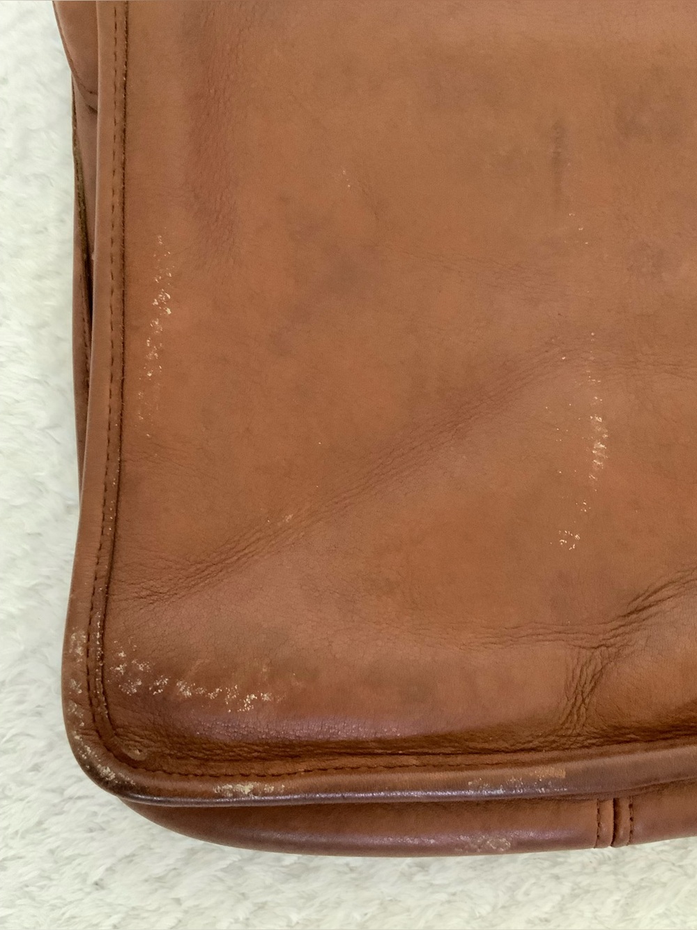 Coach Vintage Station Bag British Tan leather glove brass turnlock closure - Picture 11 of 12